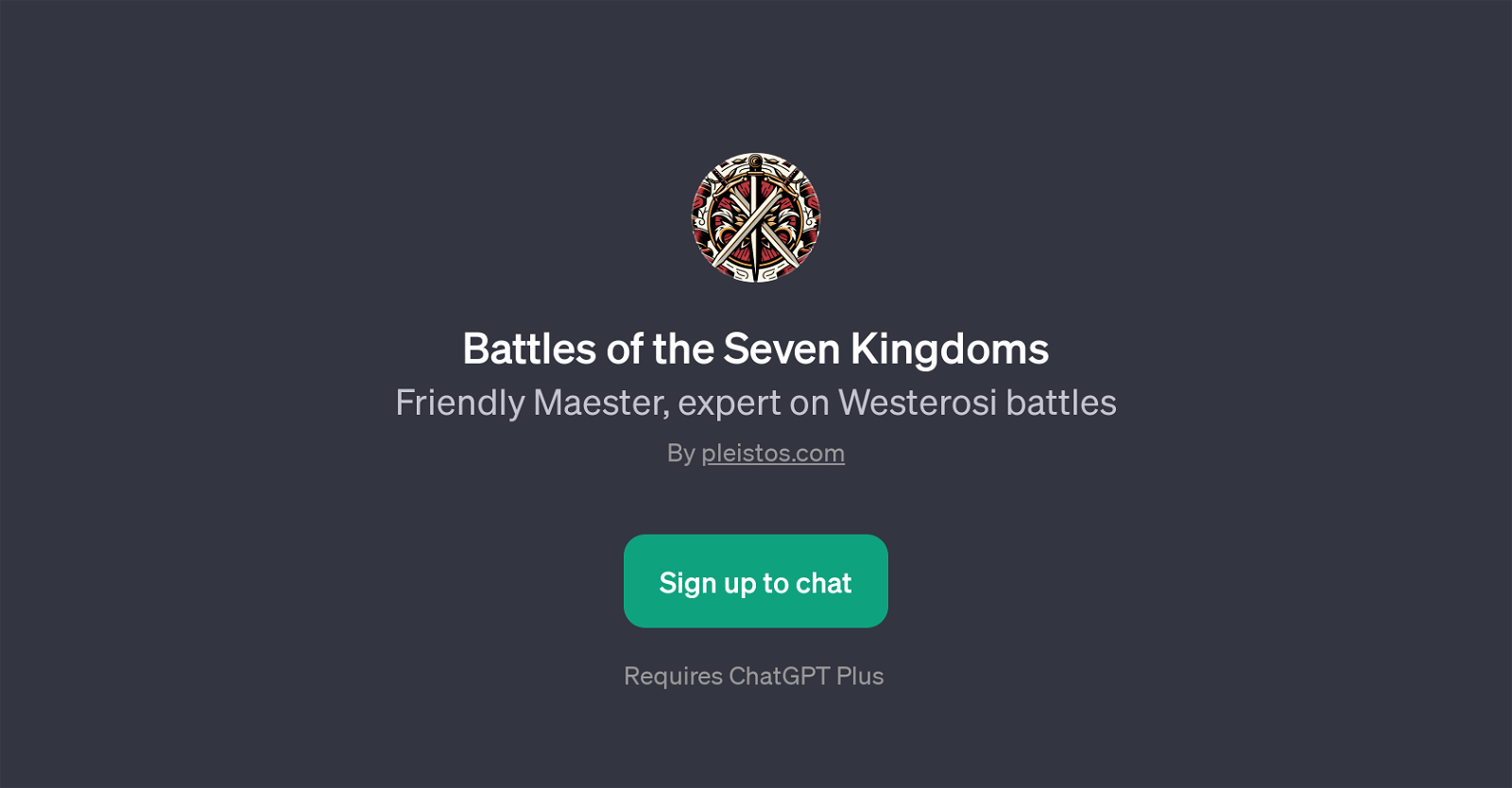 Battles of the Seven Kingdoms website