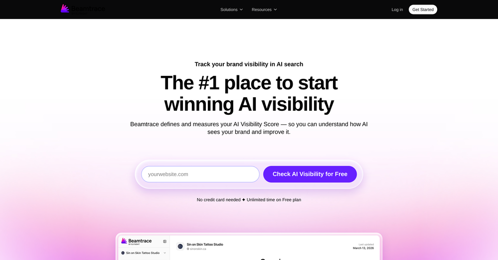 Beamtrace website