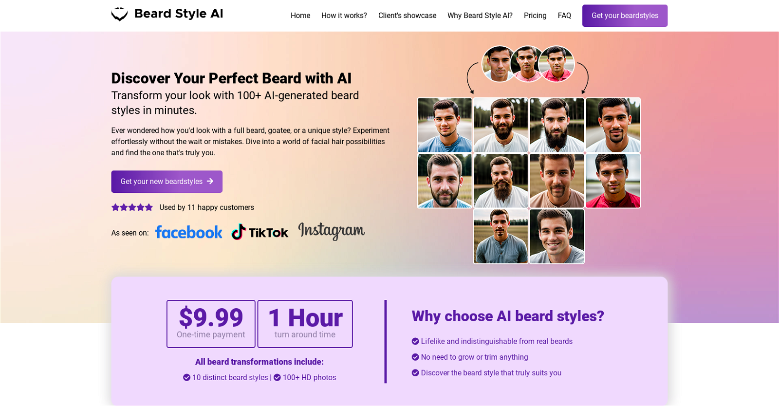 Beard Style AI website