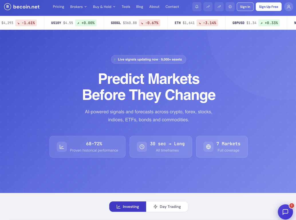 BeCoin website