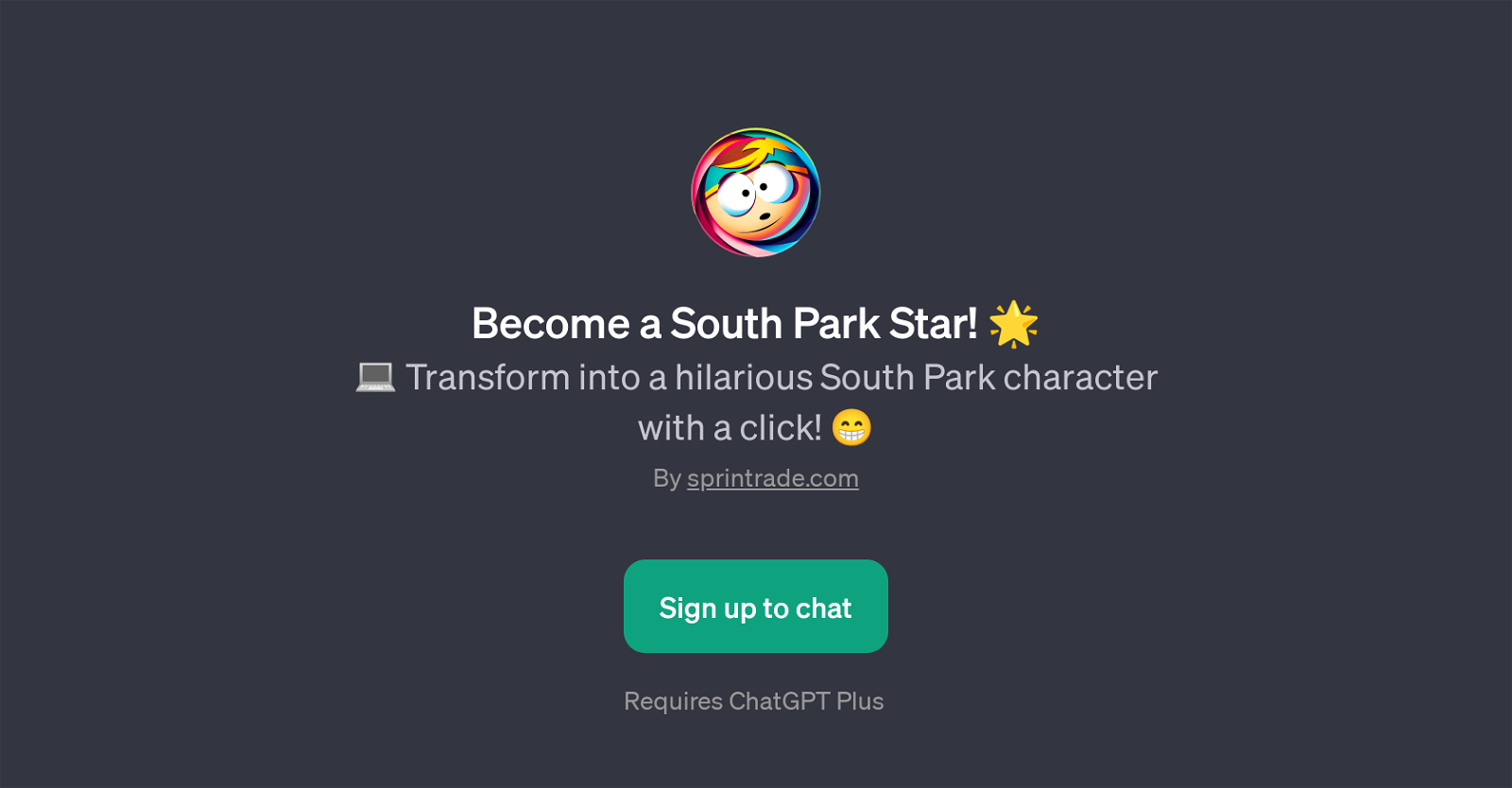 Become a South Park Star website