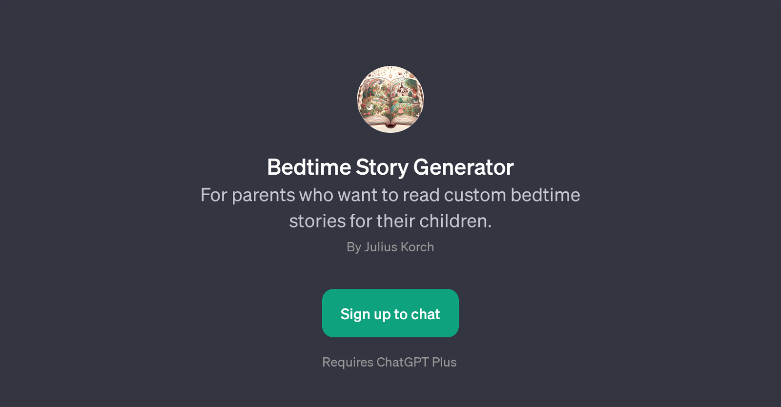 Bedtime Story Generator website