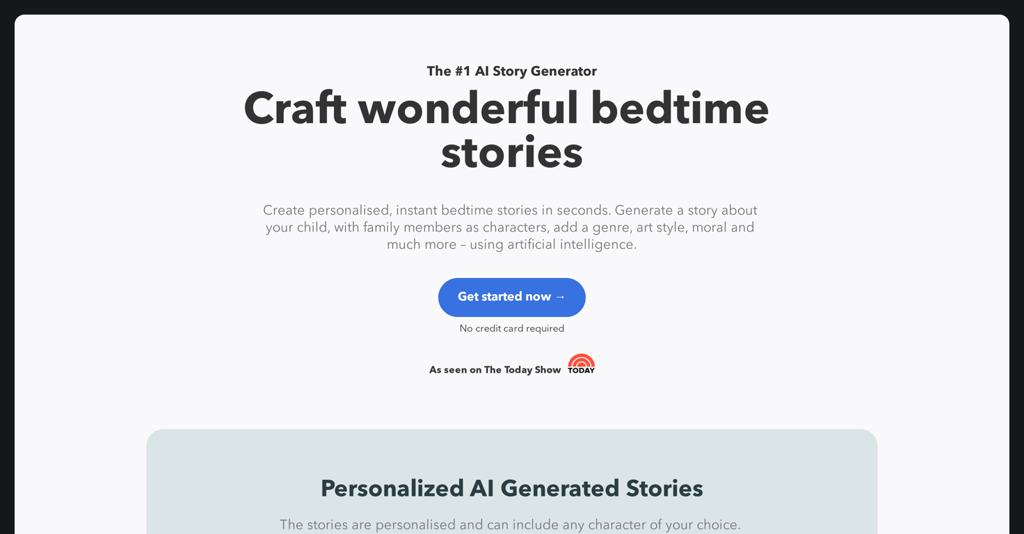BedtimeStory website