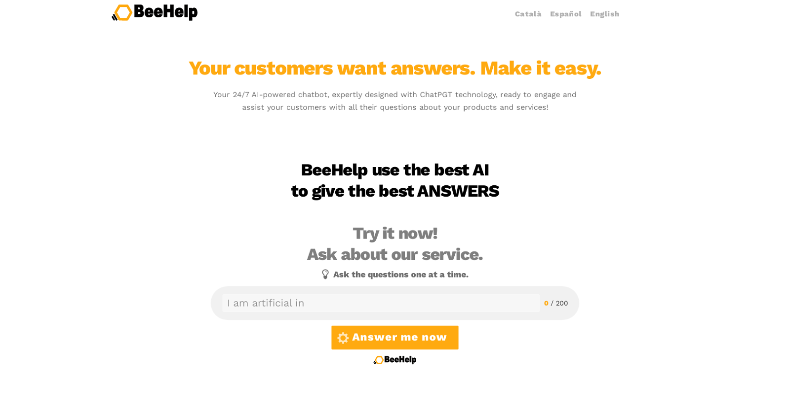 BeeHelp Assistant website
