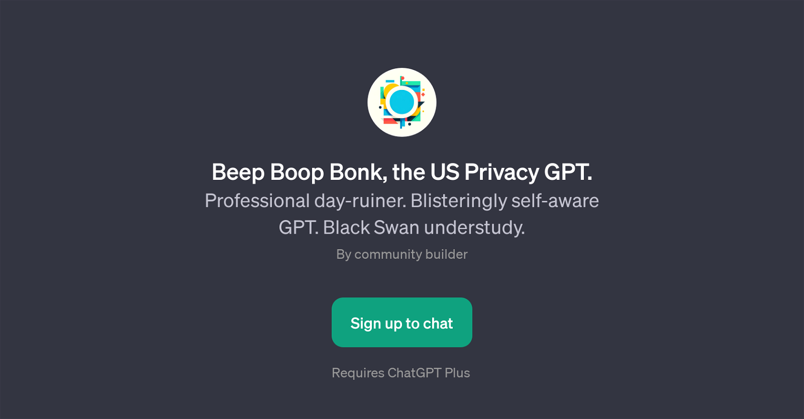 Beep Boop Bonk, the US Privacy GPT website