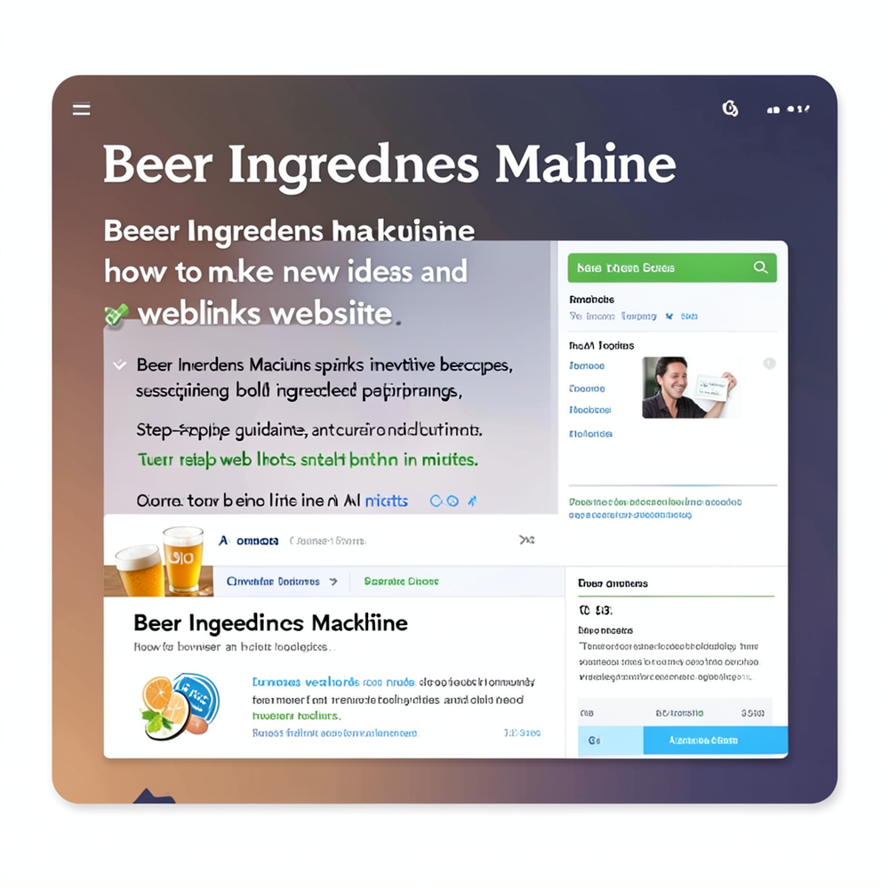 Beer Ingredients Machine website