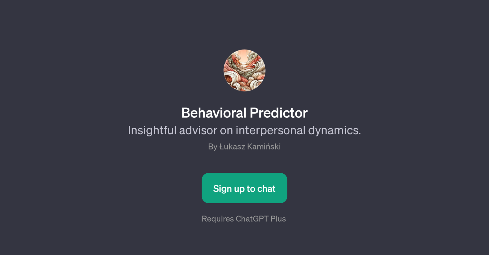 Behavioral Predictor website