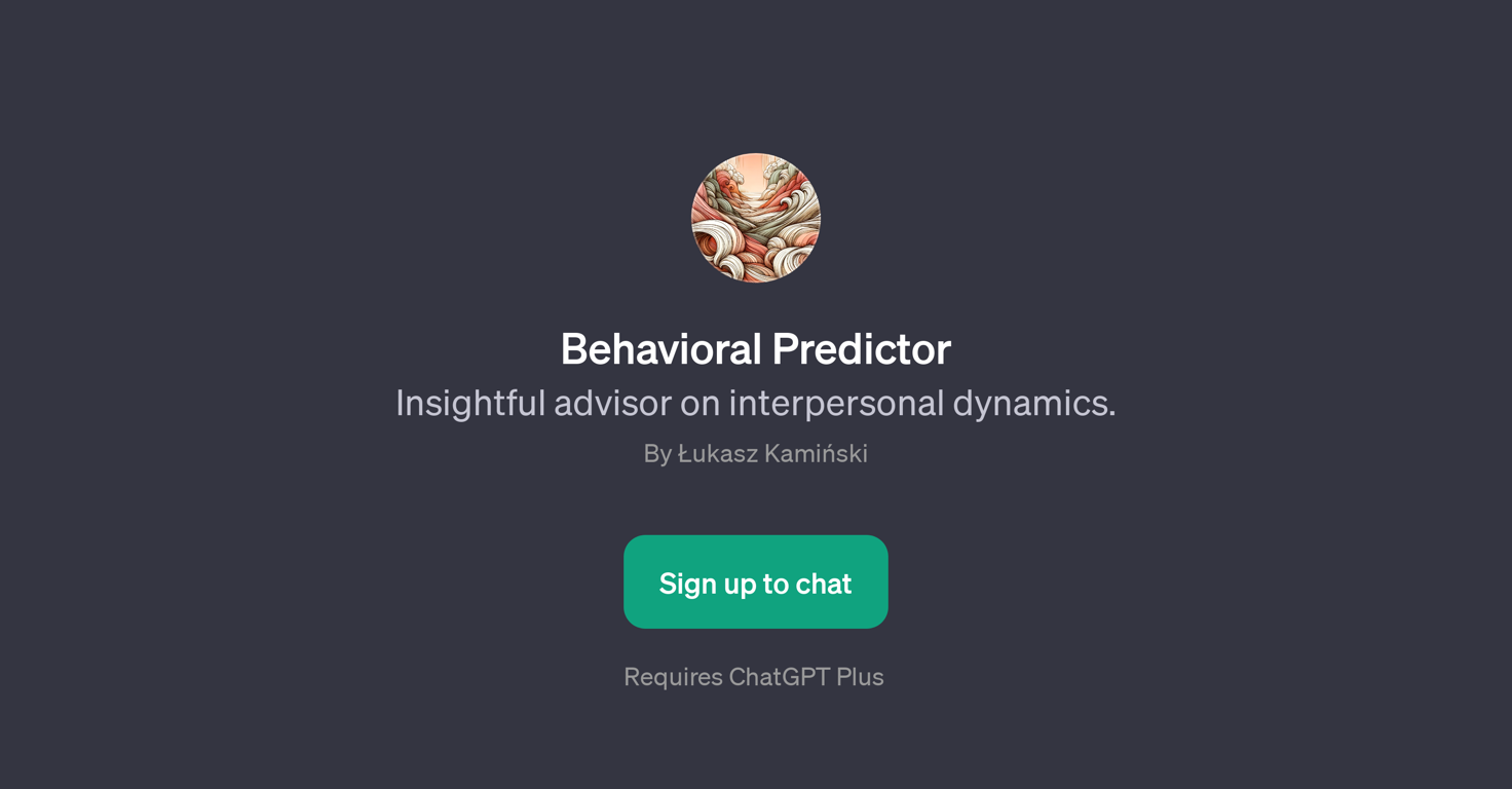 Behavioral Predictor website