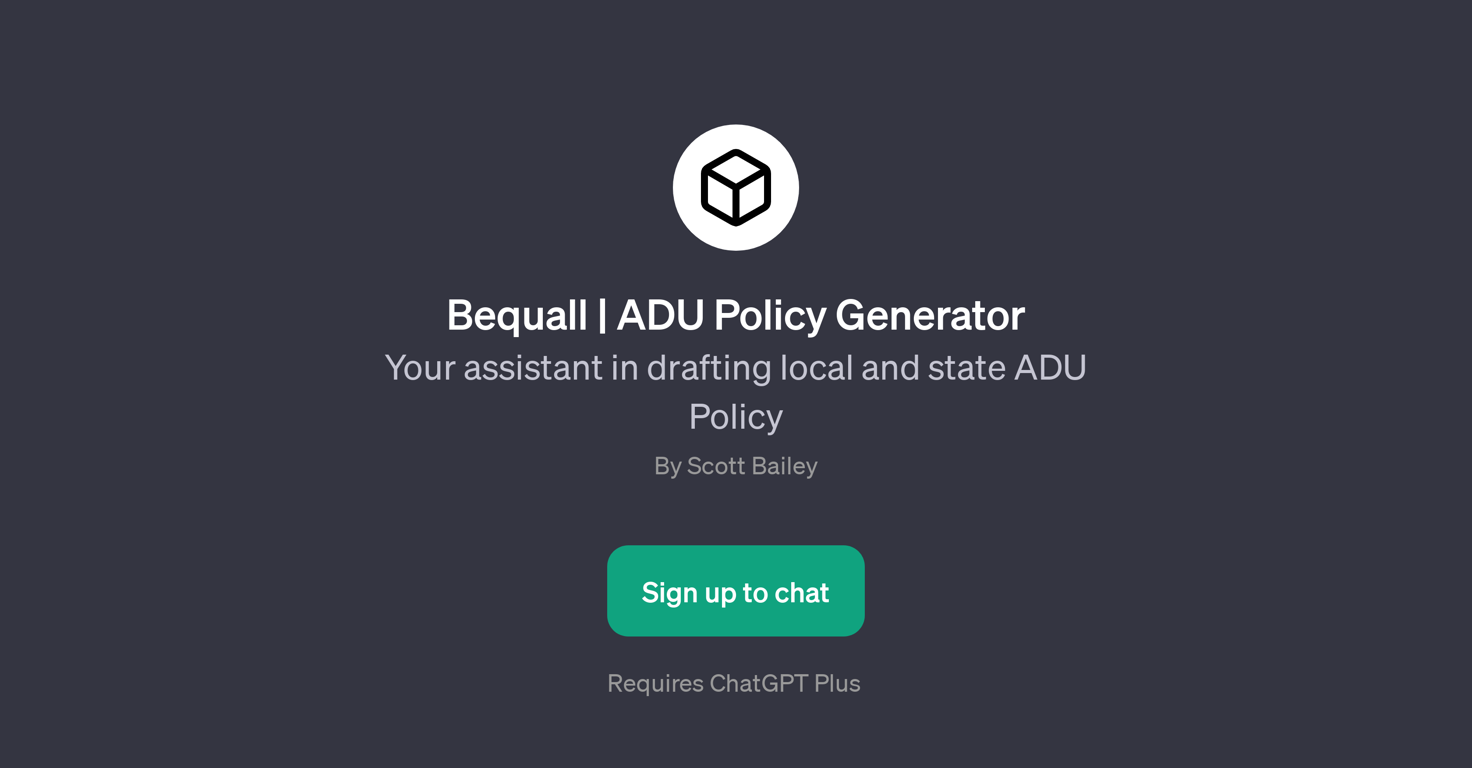 Bequall | ADU Policy Generator website
