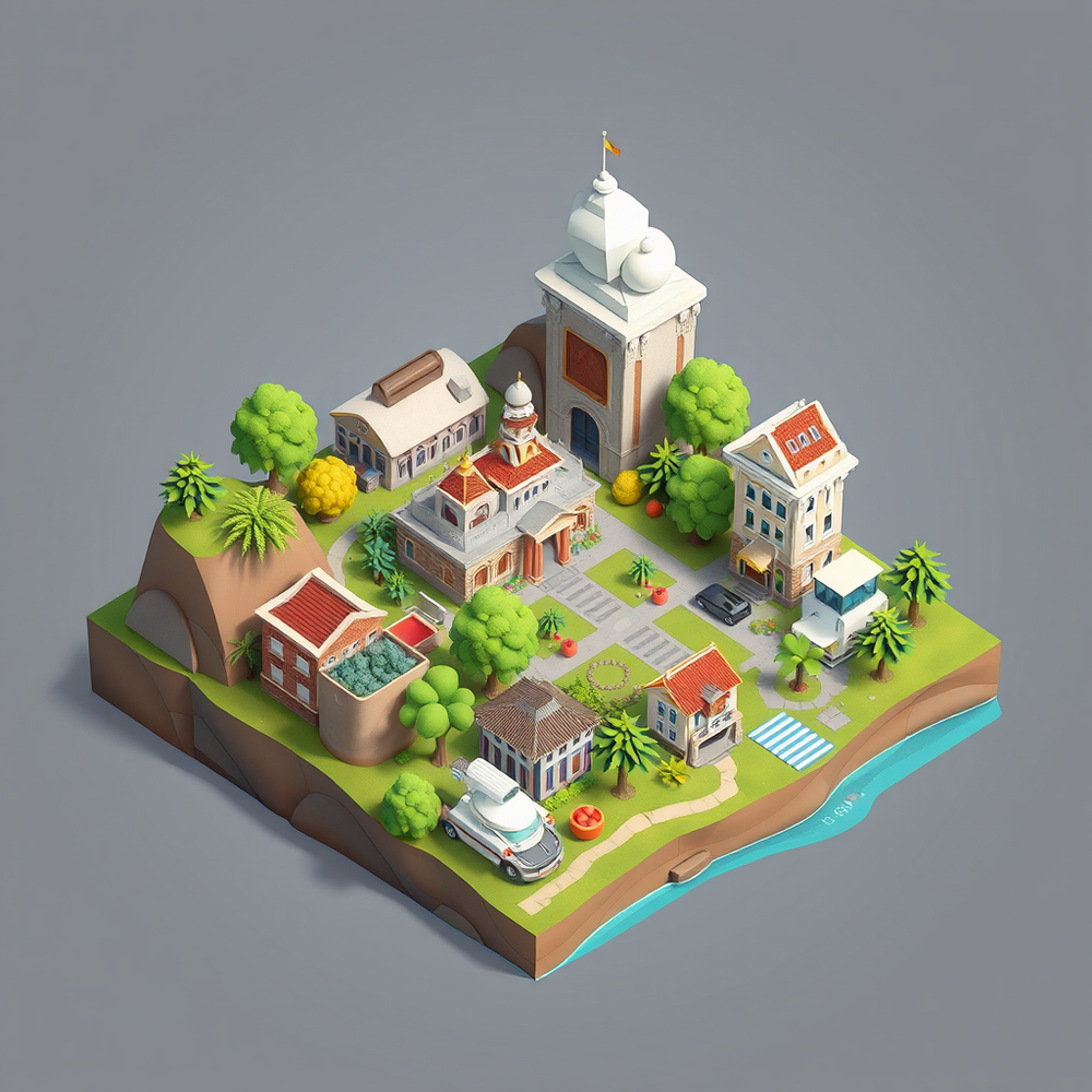 3d isometric Png Generator website