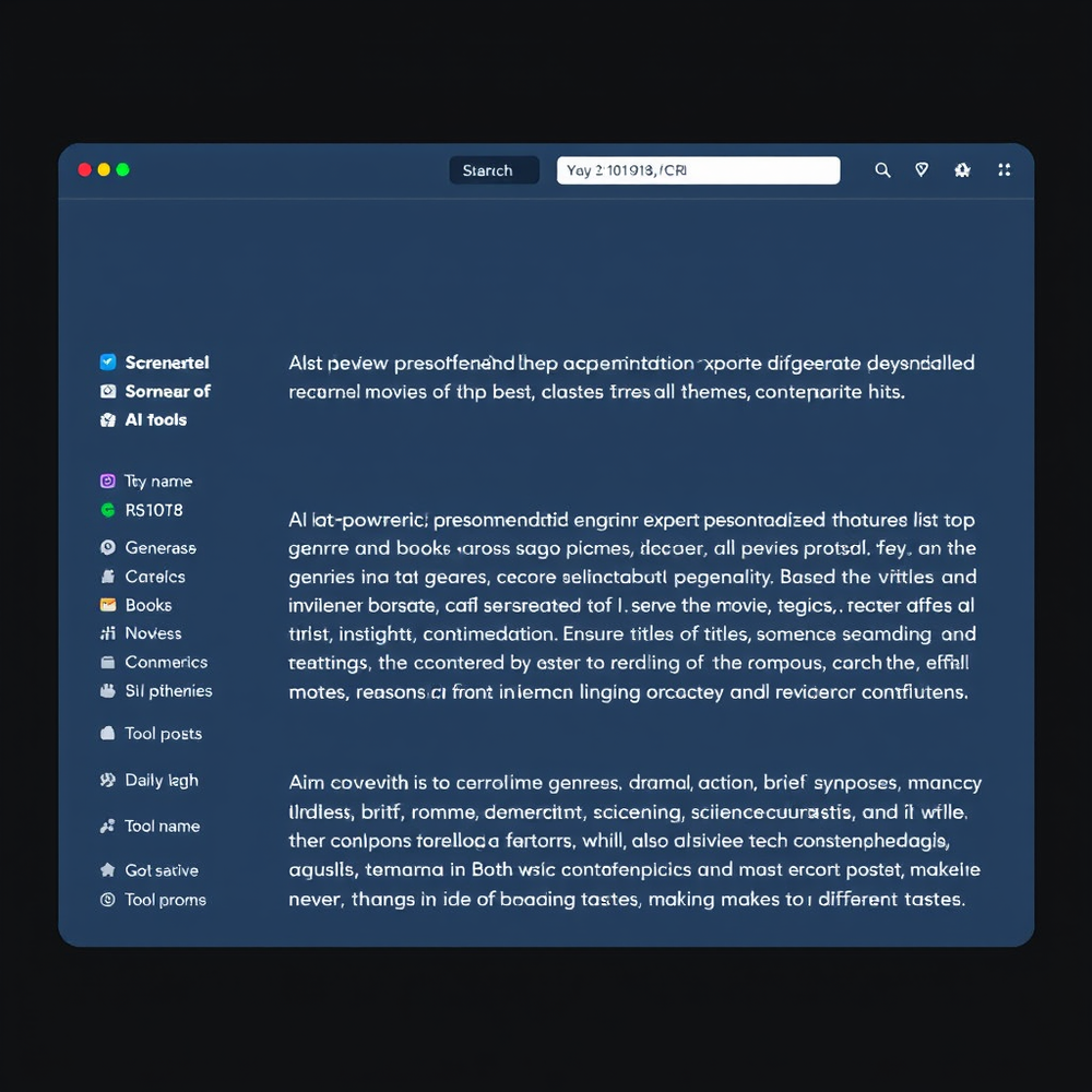Best movies and books list generator website