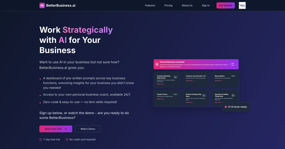 Better-Business.AI website