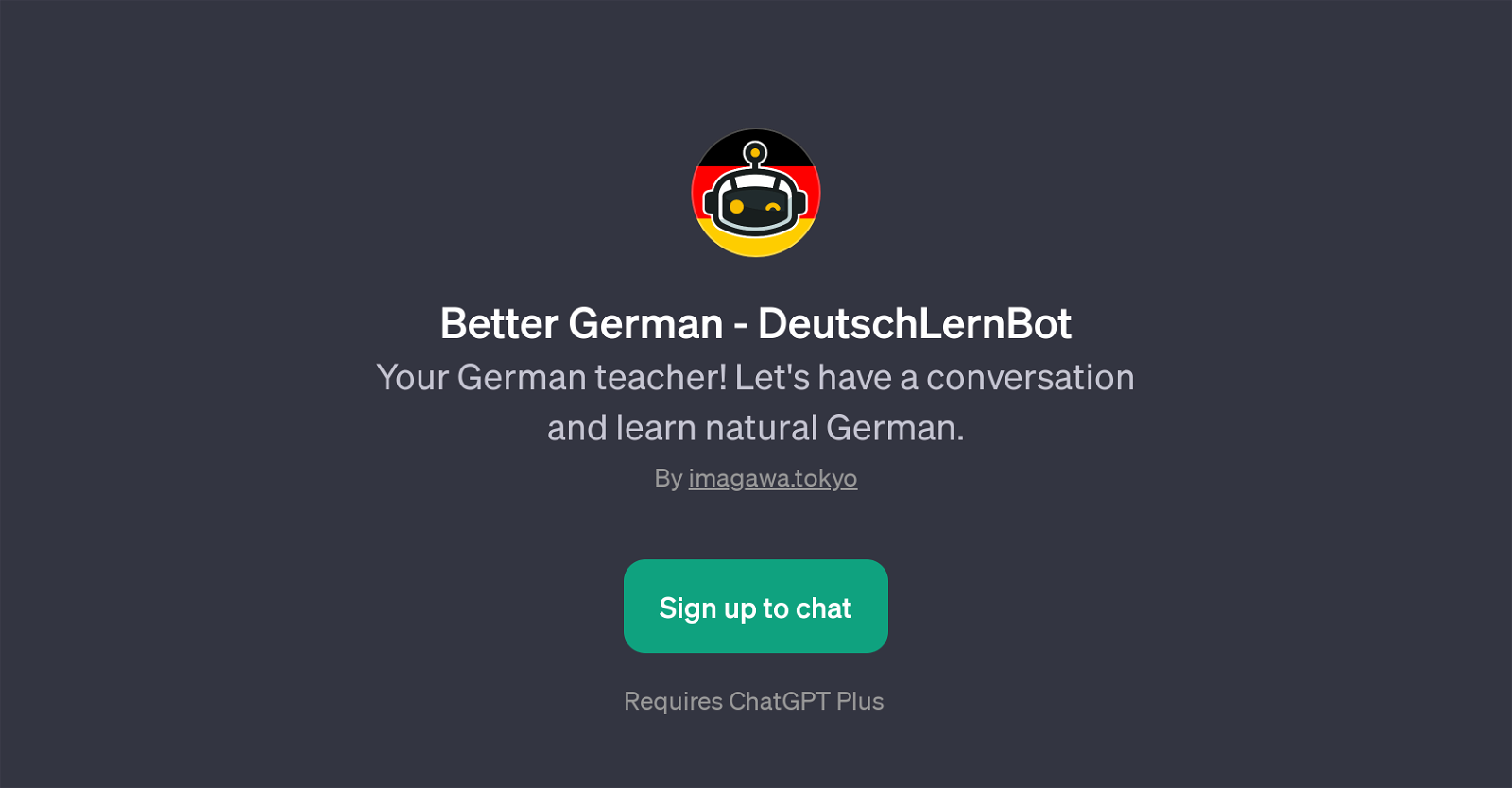Better German - DeutschLernBot website