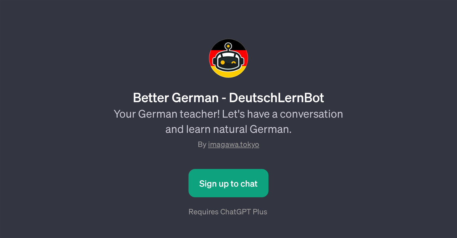 Better German - DeutschLernBot website