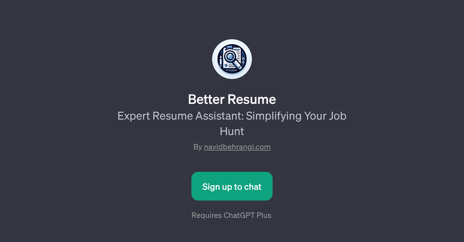 Better Resume website