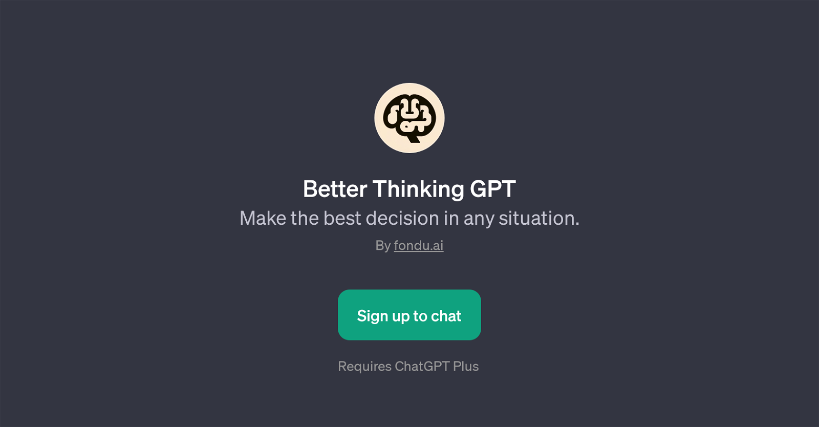 Better Thinking GPT website