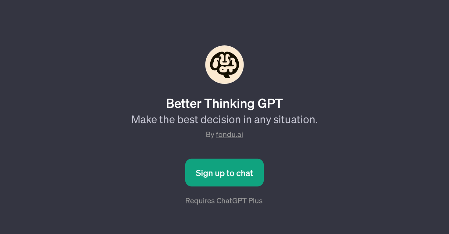 Better Thinking GPT website