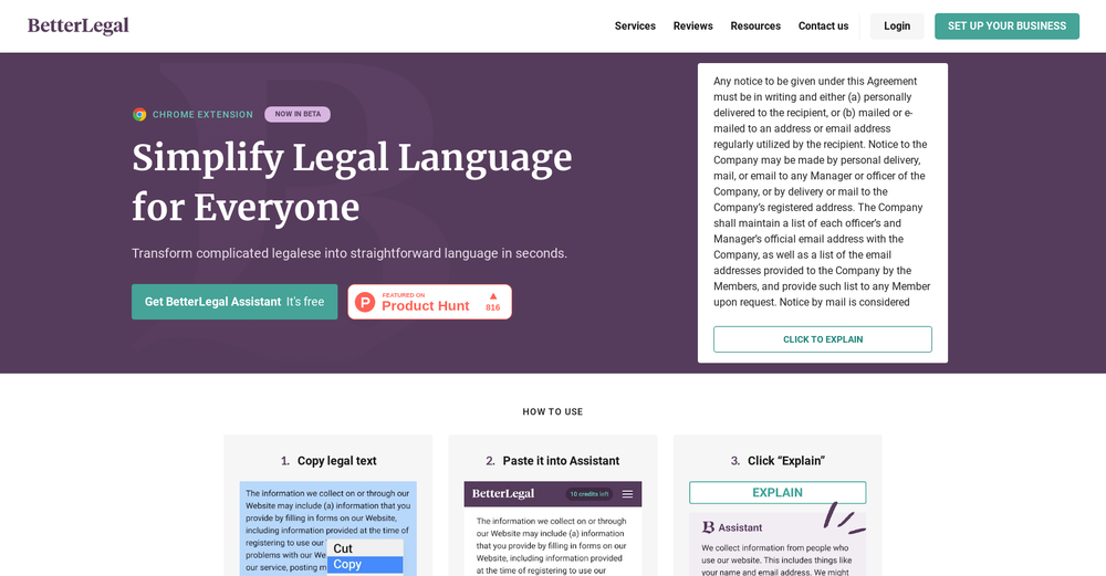 BetterLegal website