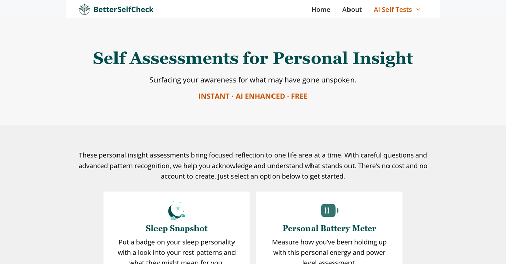 BetterSelfCheck website