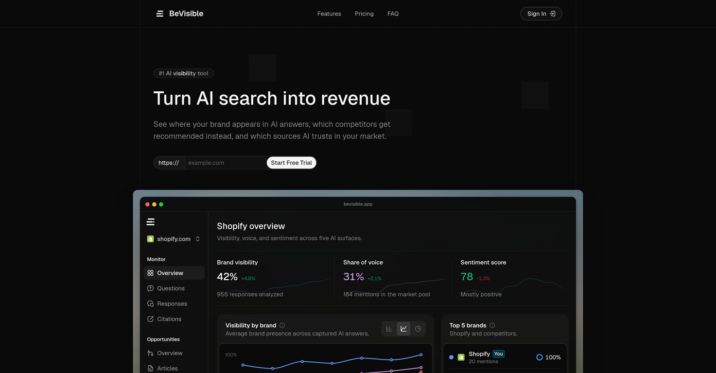 BeVisible website
