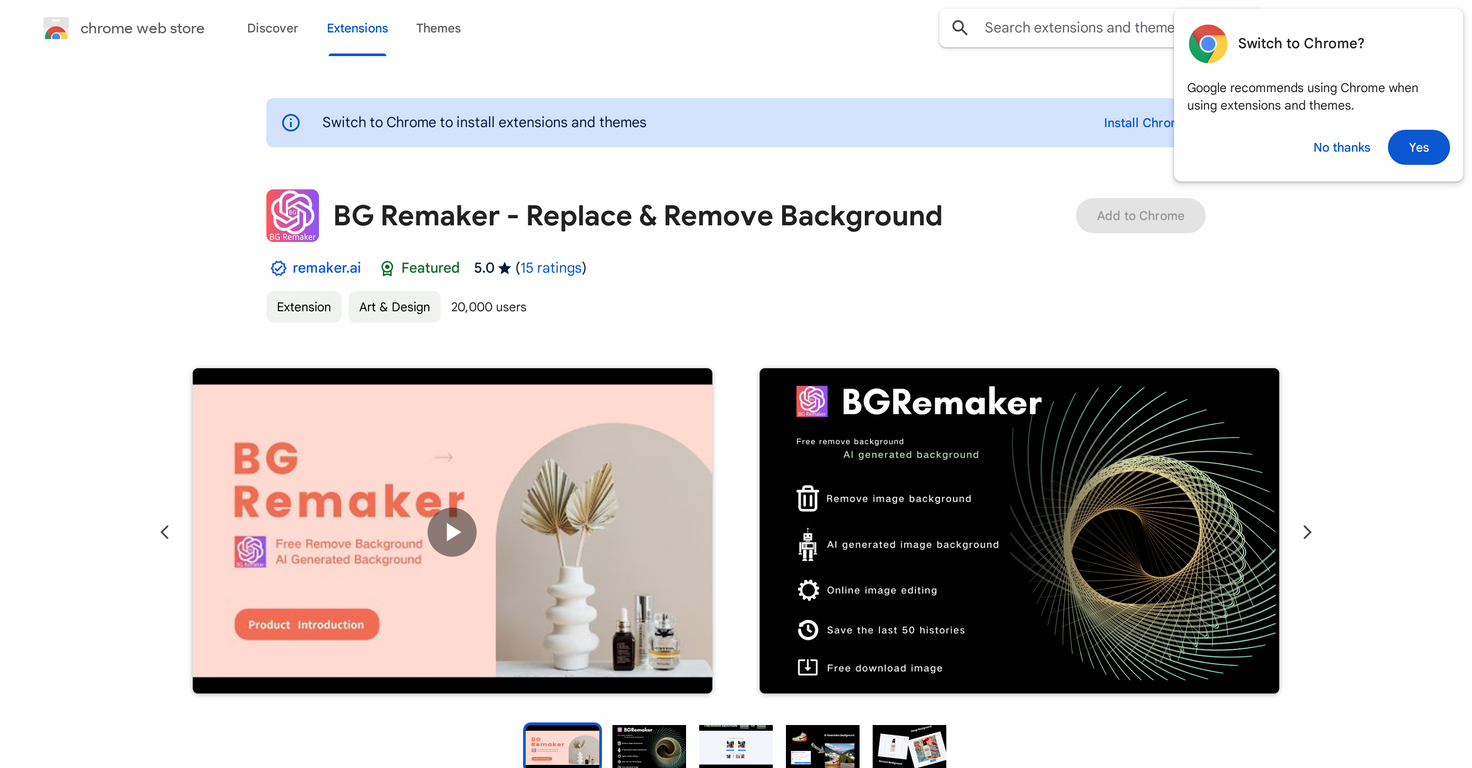 BG Remaker website