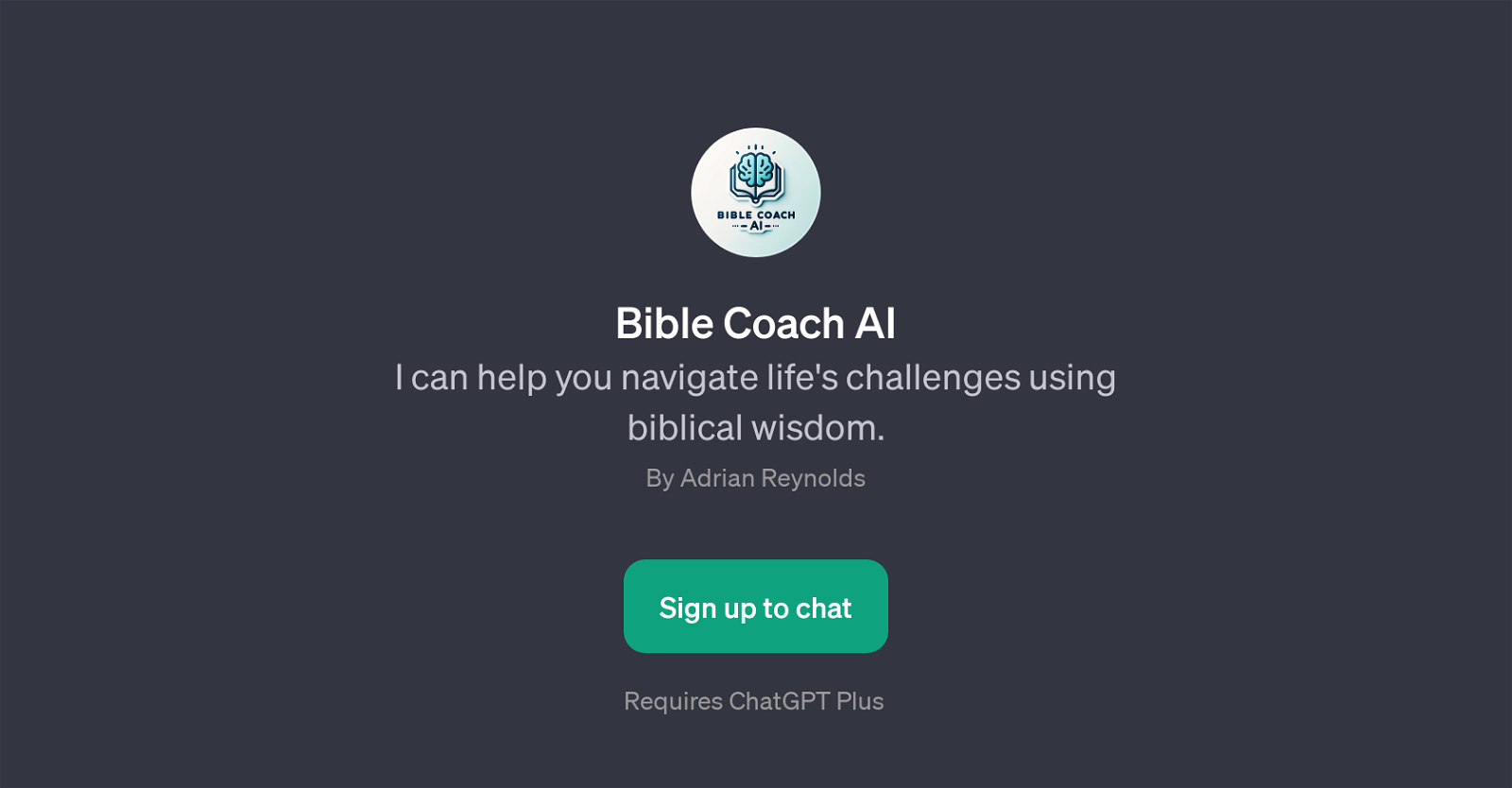 Bible Coach AI website