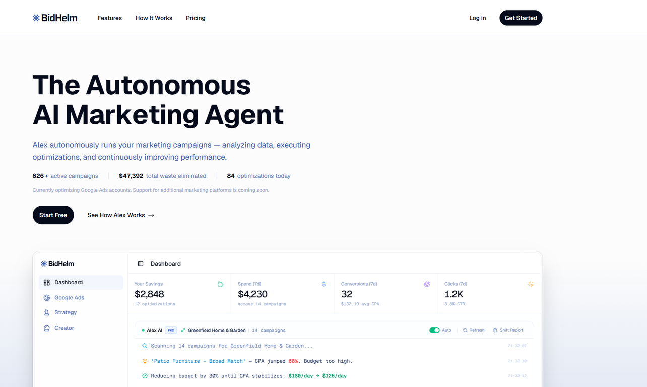 BidHelm v3.0 website