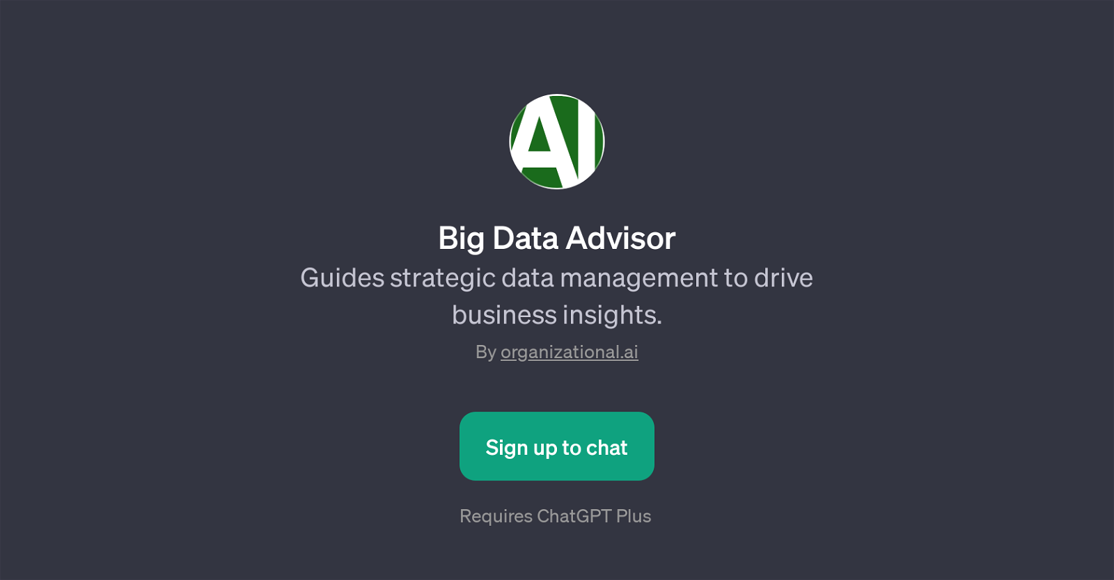 Big Data Advisor website