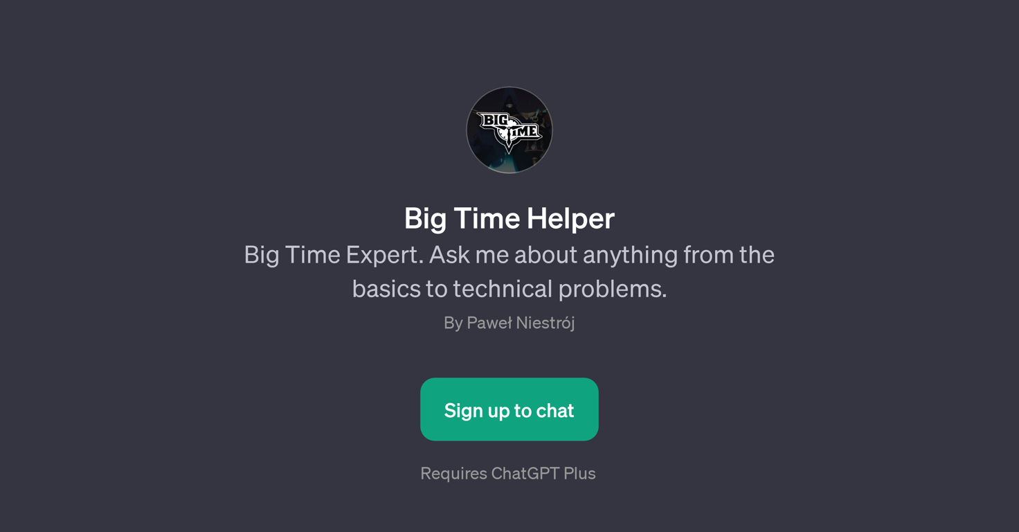 Big Time Helper website