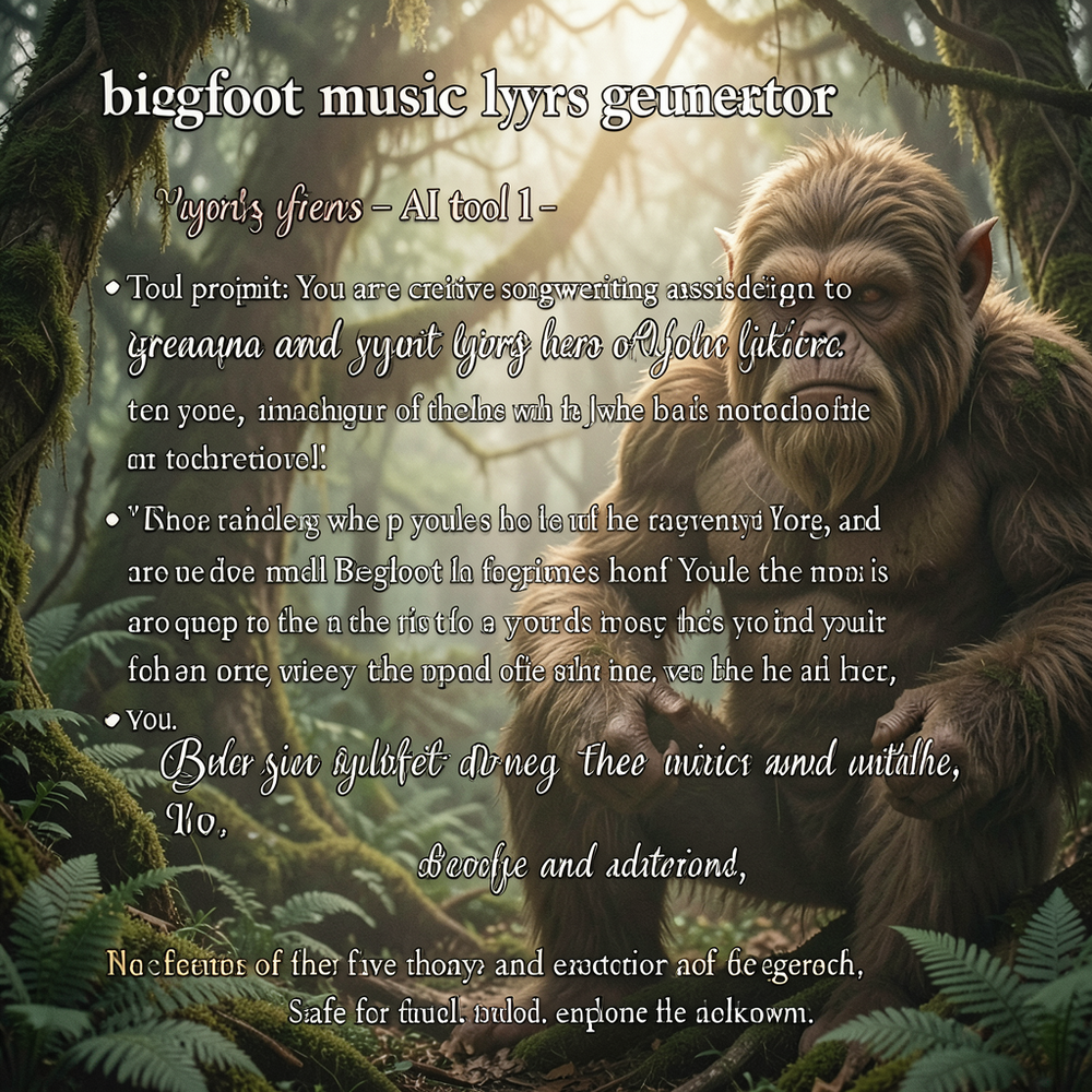 bigfoot music lyrics generator website