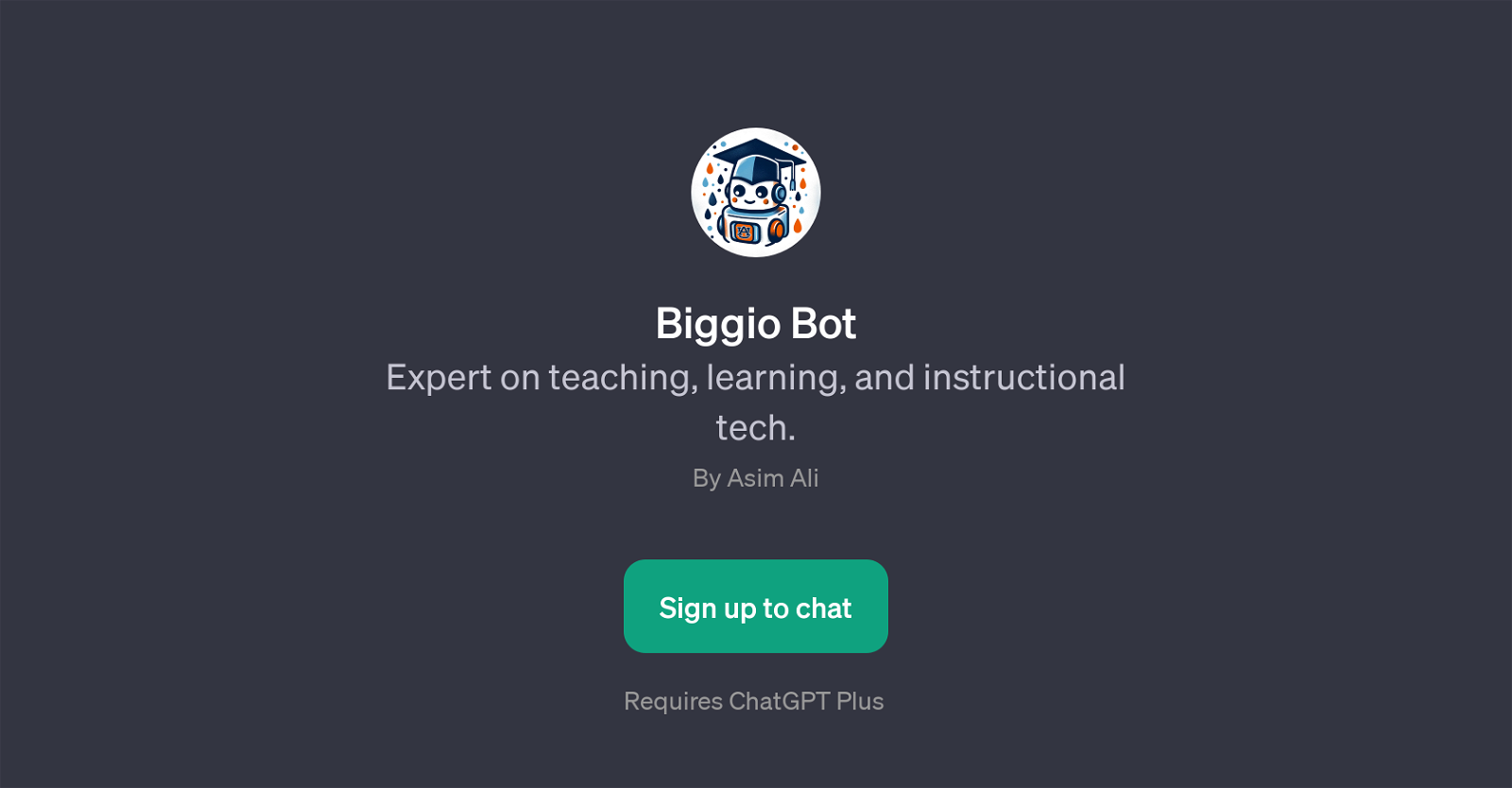 Biggio Bot website