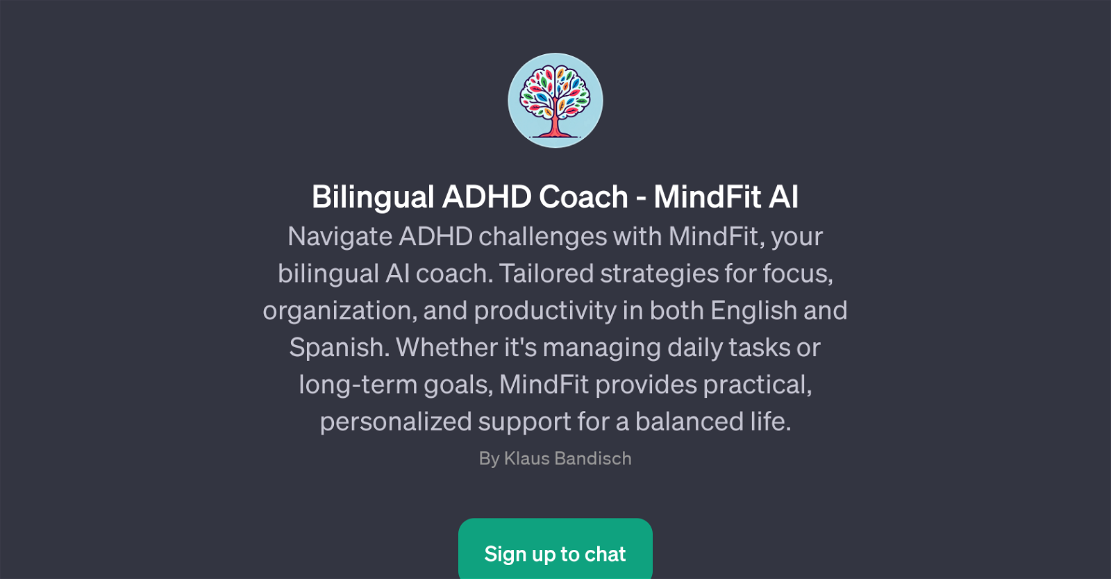 Bilingual ADHD Coach - MindFit AI website