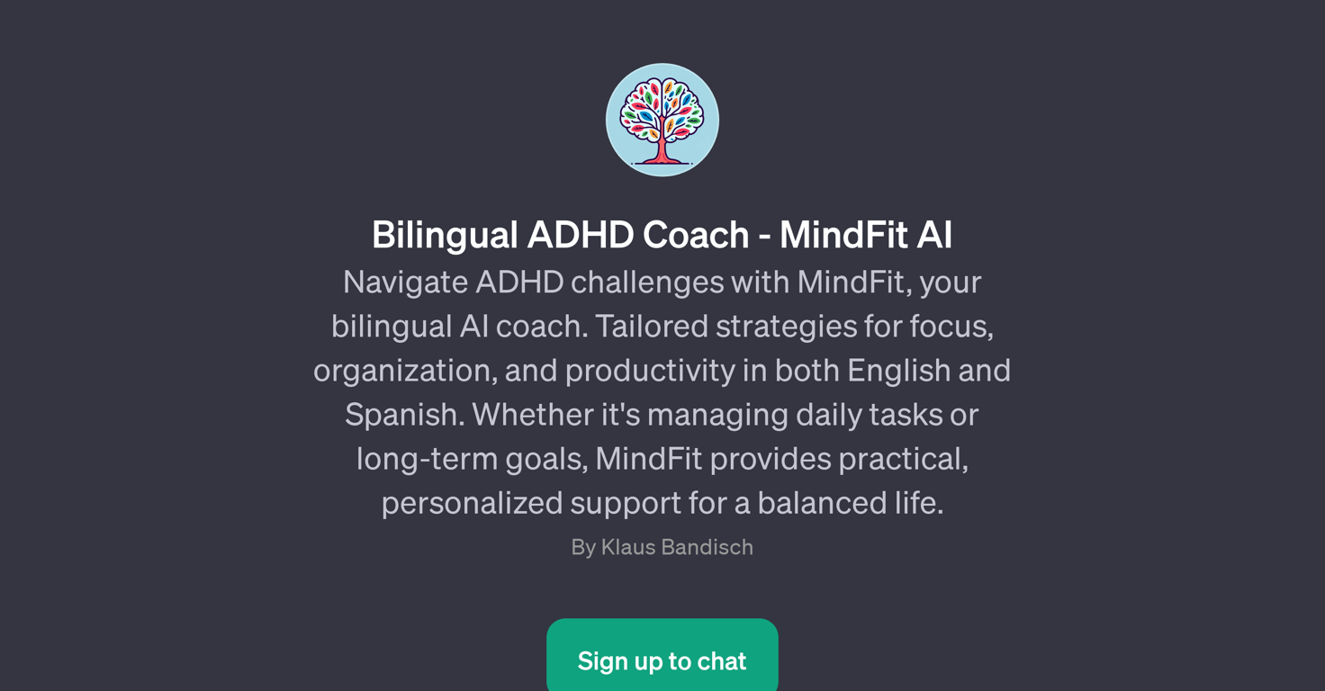Bilingual ADHD Coach - MindFit AI website