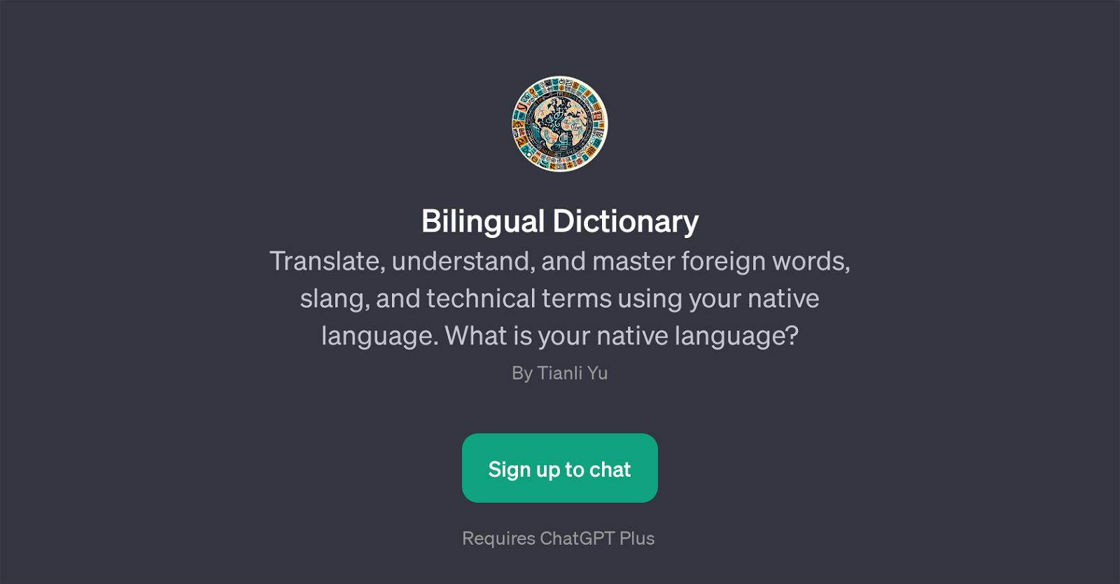 Bilingual Dictionary website