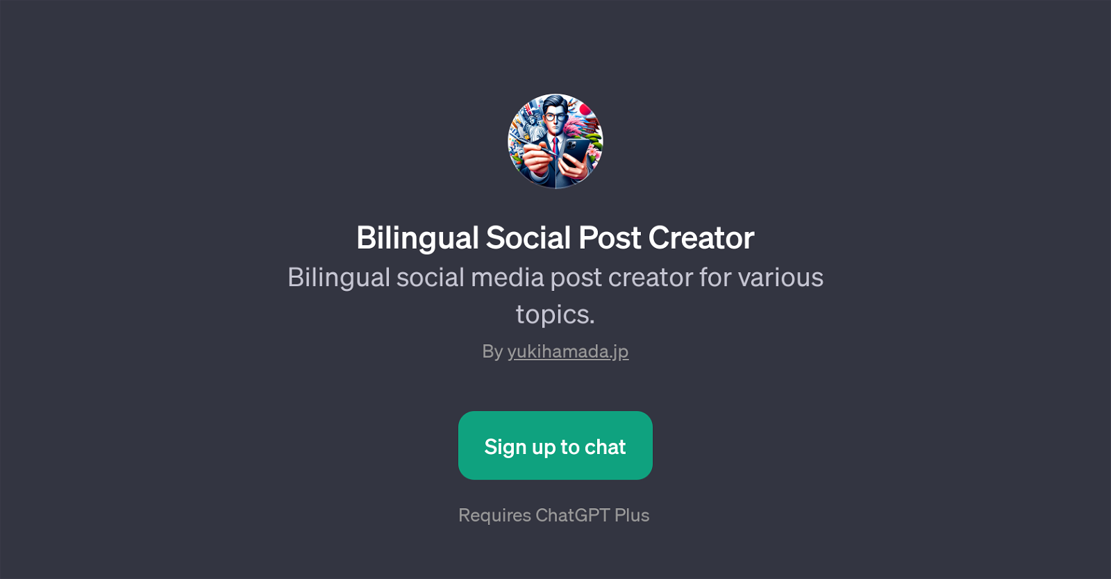 Bilingual Social Post Creator website