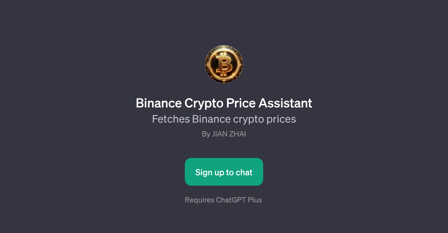 Binance Crypto Price Assistant website