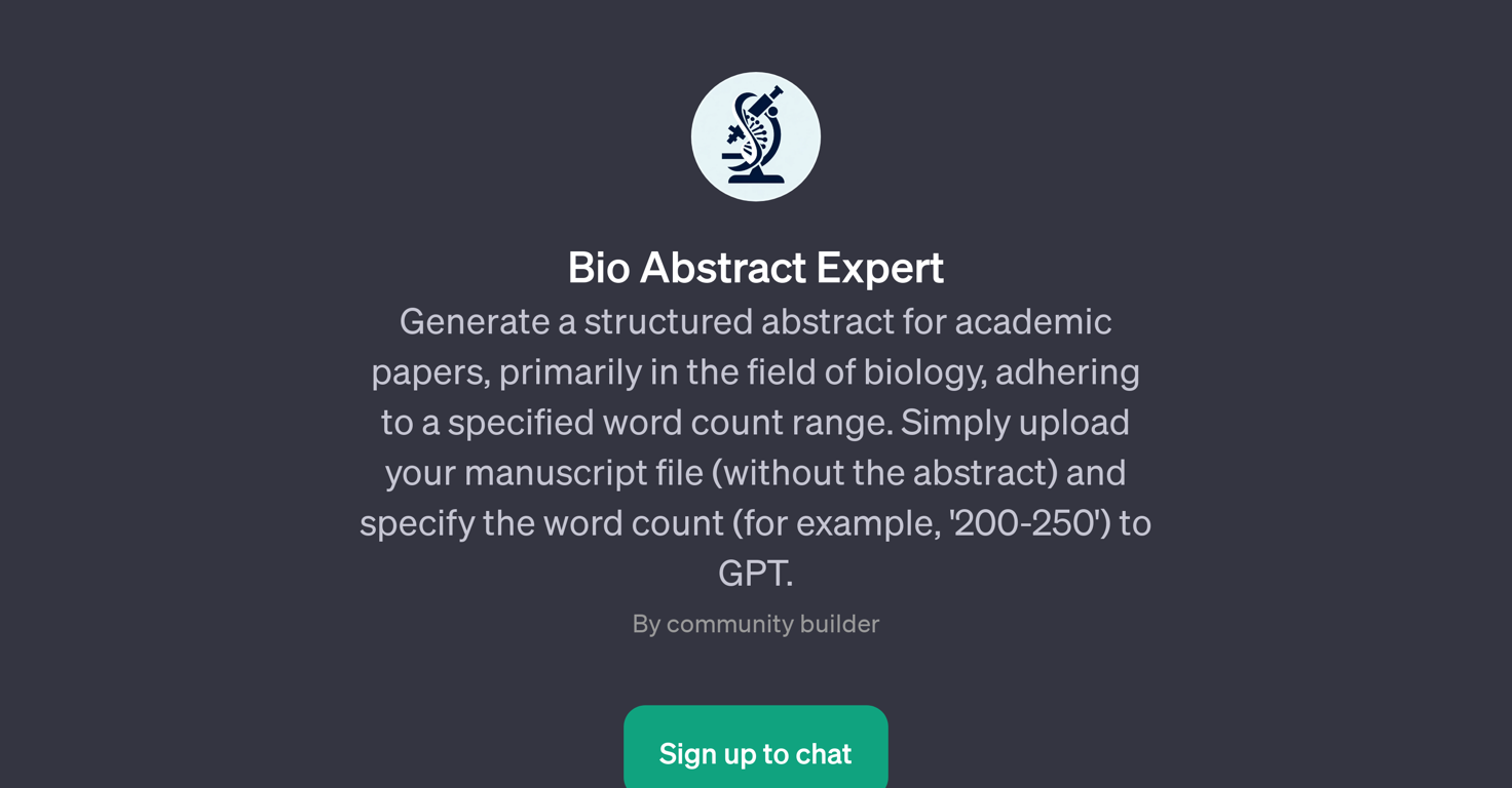 Bio Abstract Expert website