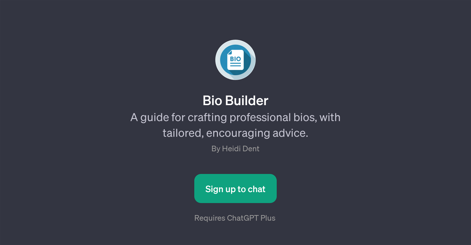 Bio Builder website