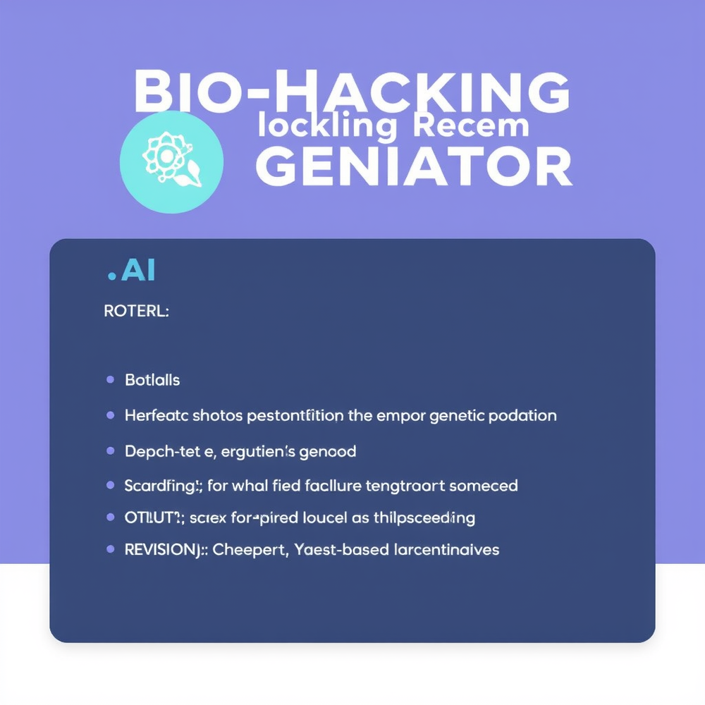 Bio-Hacking Recipe Generator website