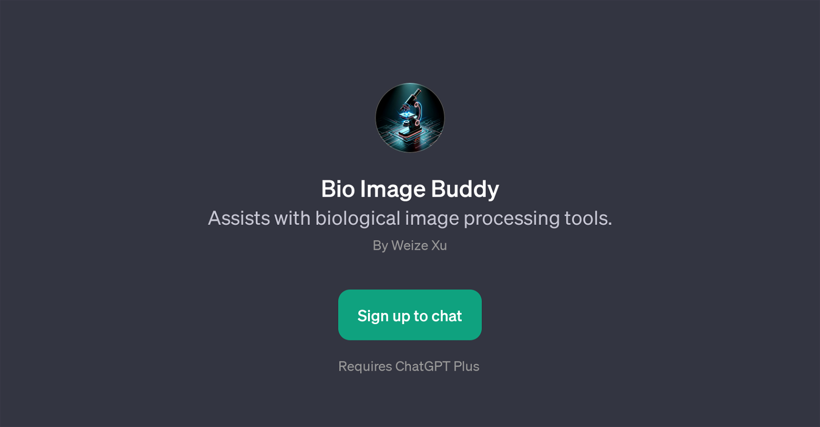 Bio Image Buddy website