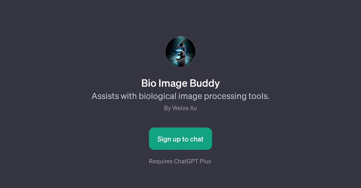 Bio Image Buddy website