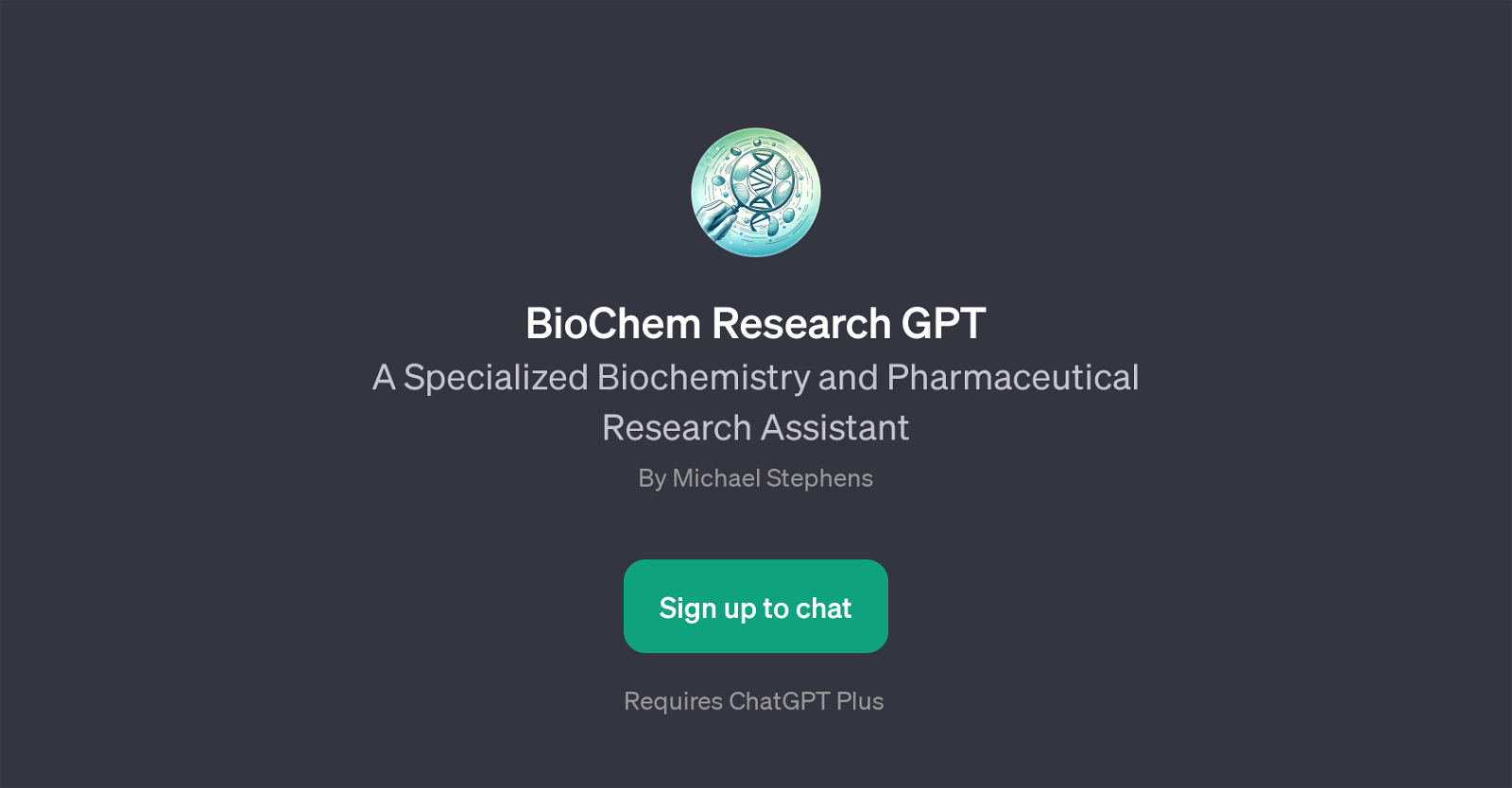BioChem Research GPT website