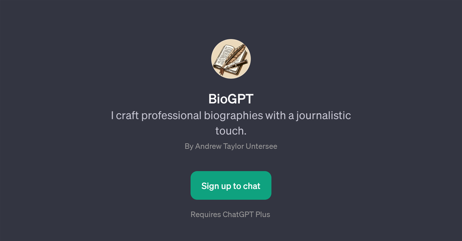 BioGPT website
