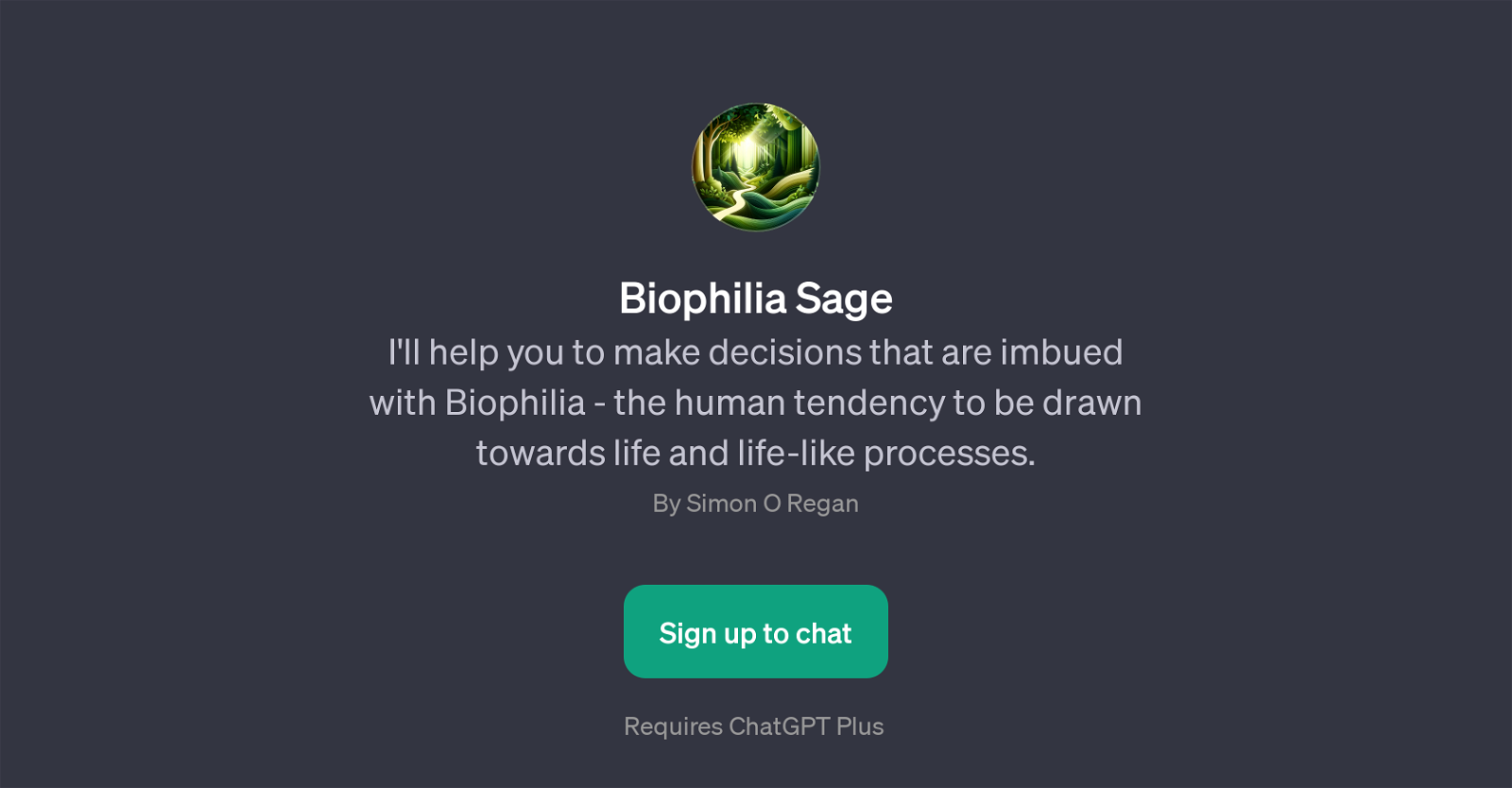 Biophilia Sage website