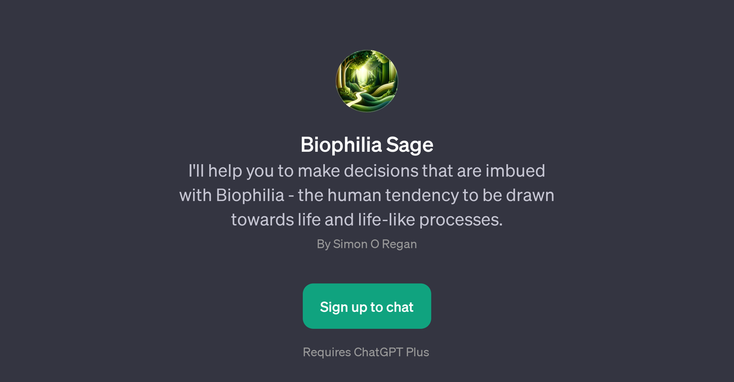 Biophilia Sage website