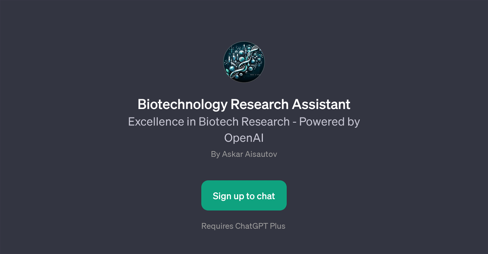 Biotechnology Research Assistant website