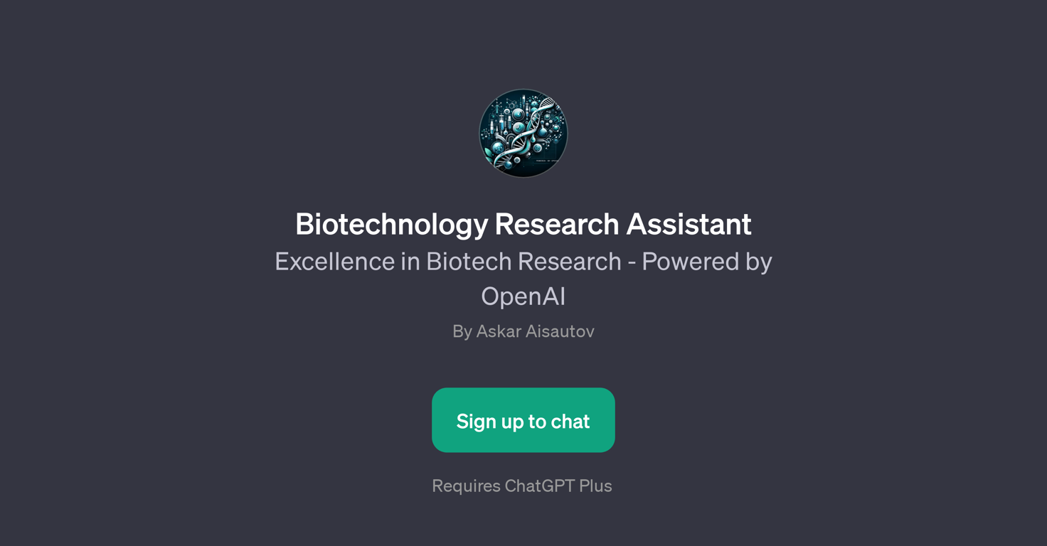 Biotechnology Research Assistant website