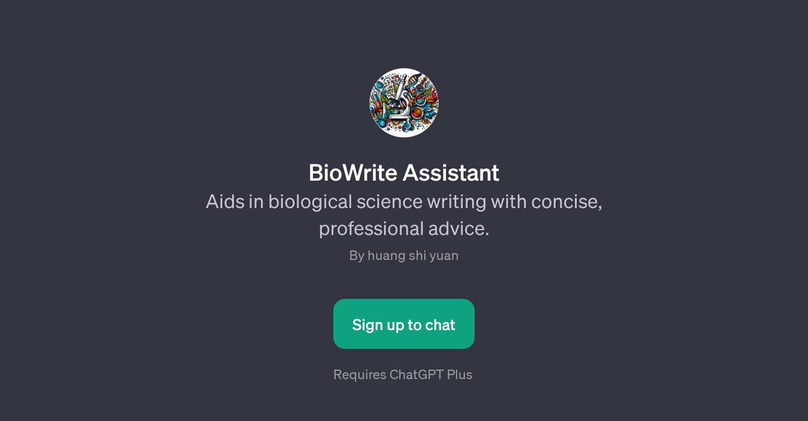 BioWrite Assistant website