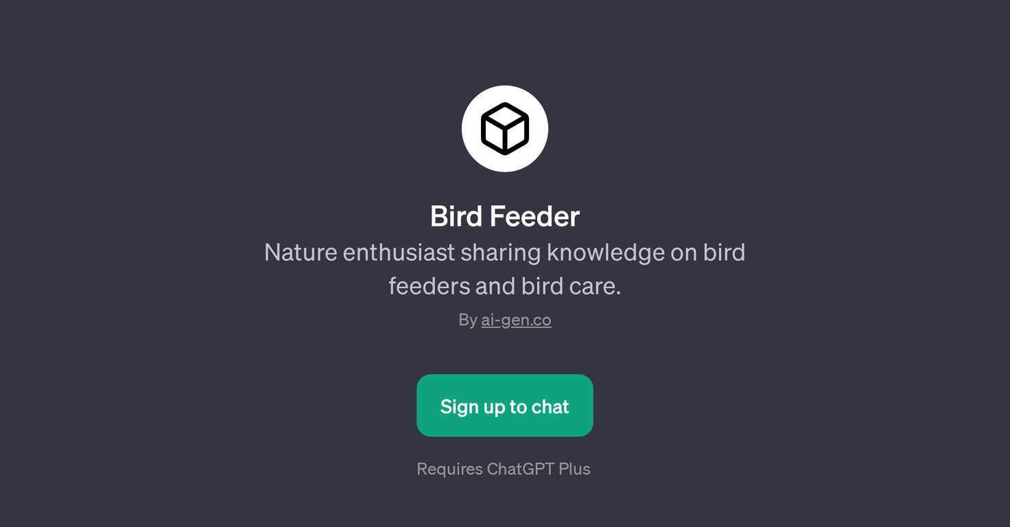 Bird Feeder GPT website