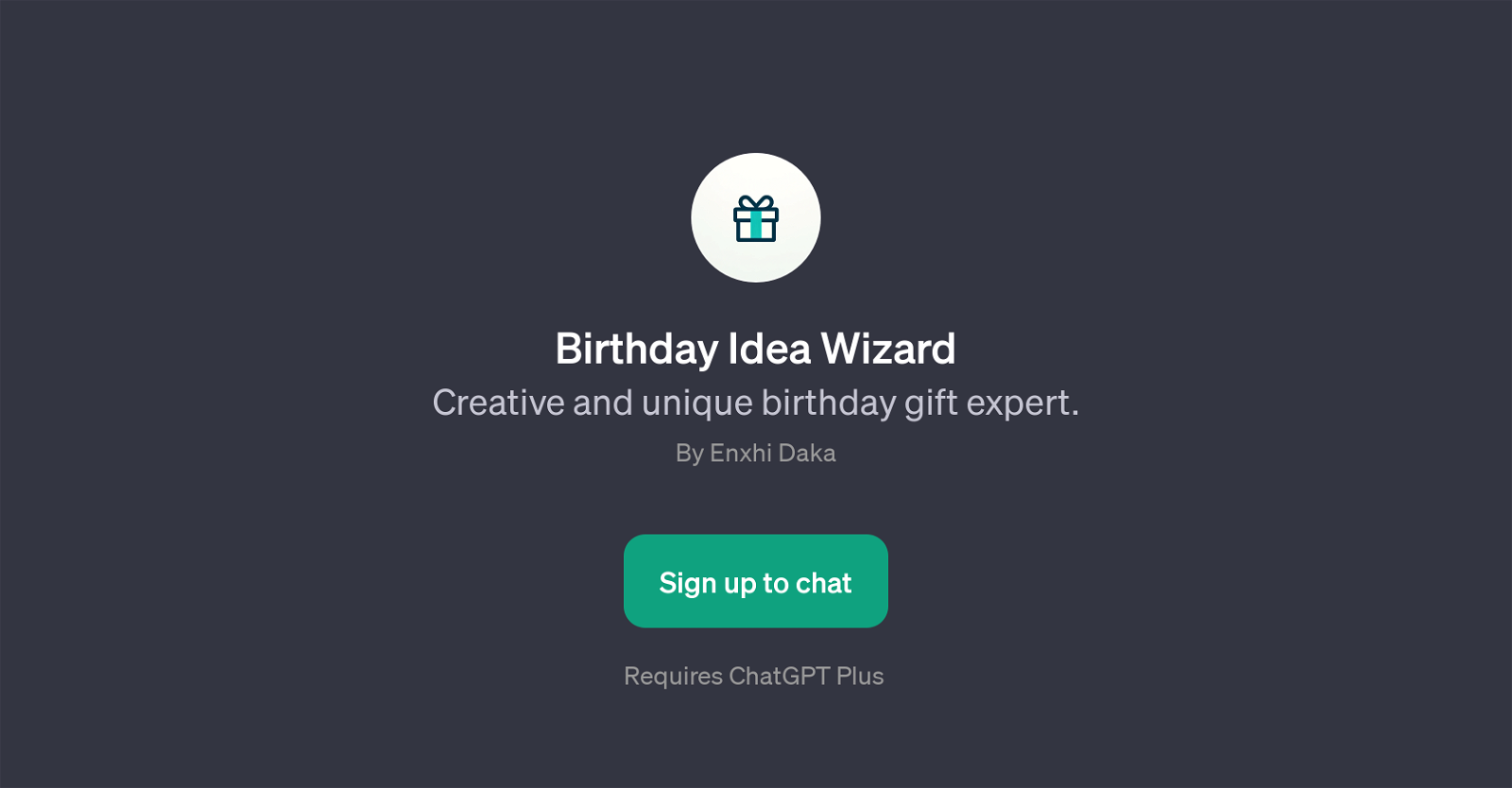 Birthday Idea Wizard website
